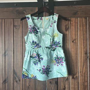 ANTHROPOLOGIE LEIFSDOTTIR FLORAL BROCADE TOP